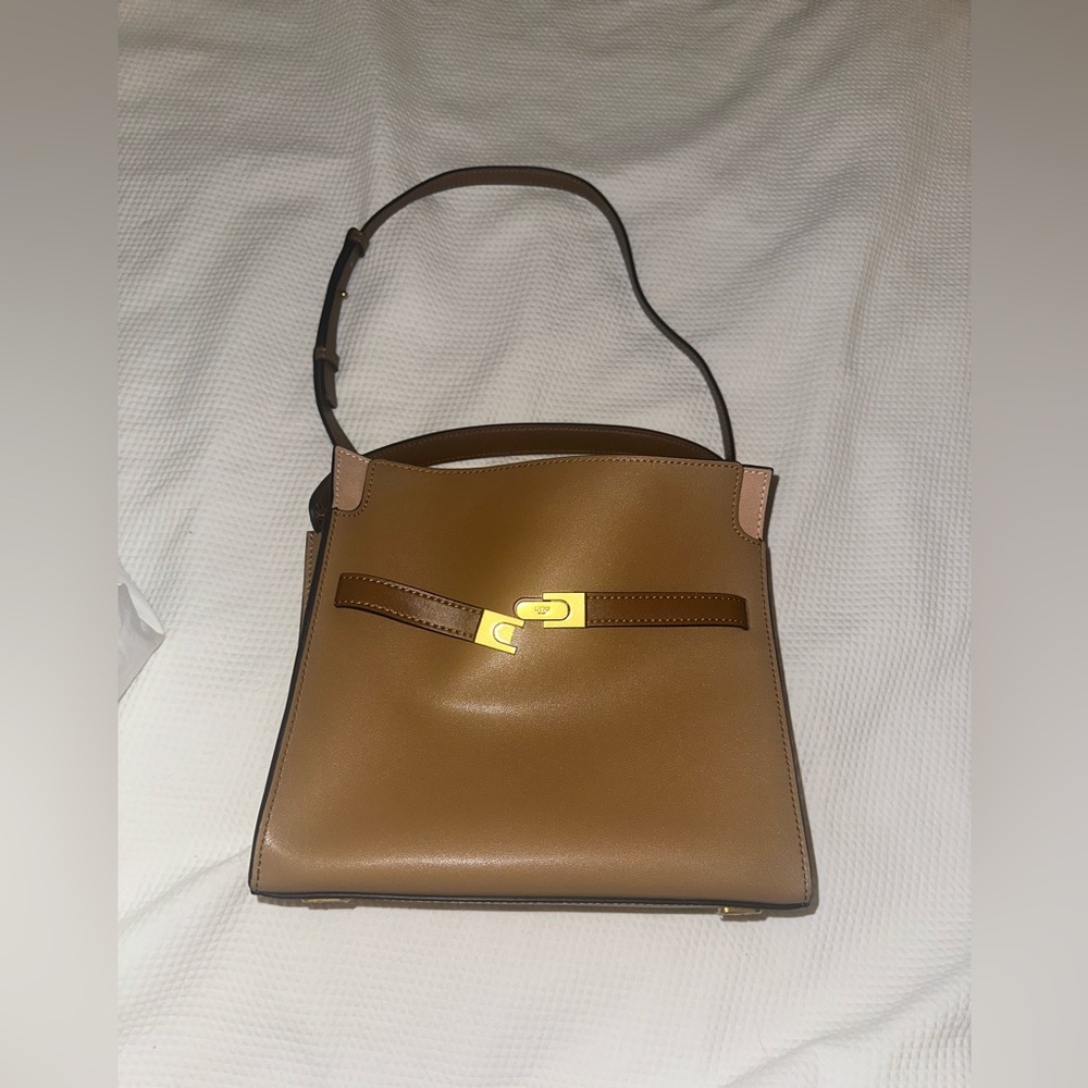 Tory Burch Lee Radziwill Double Bag- large tan